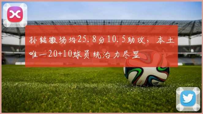 孙铭徽场均25.8分10.5助攻，本土唯一20+10球员统治力尽显